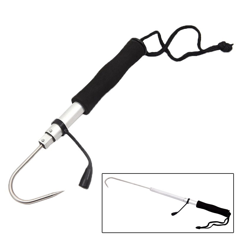 Landing Net Telescopic - Nuovo Gancio Telescopico Retrattile in Acciaio