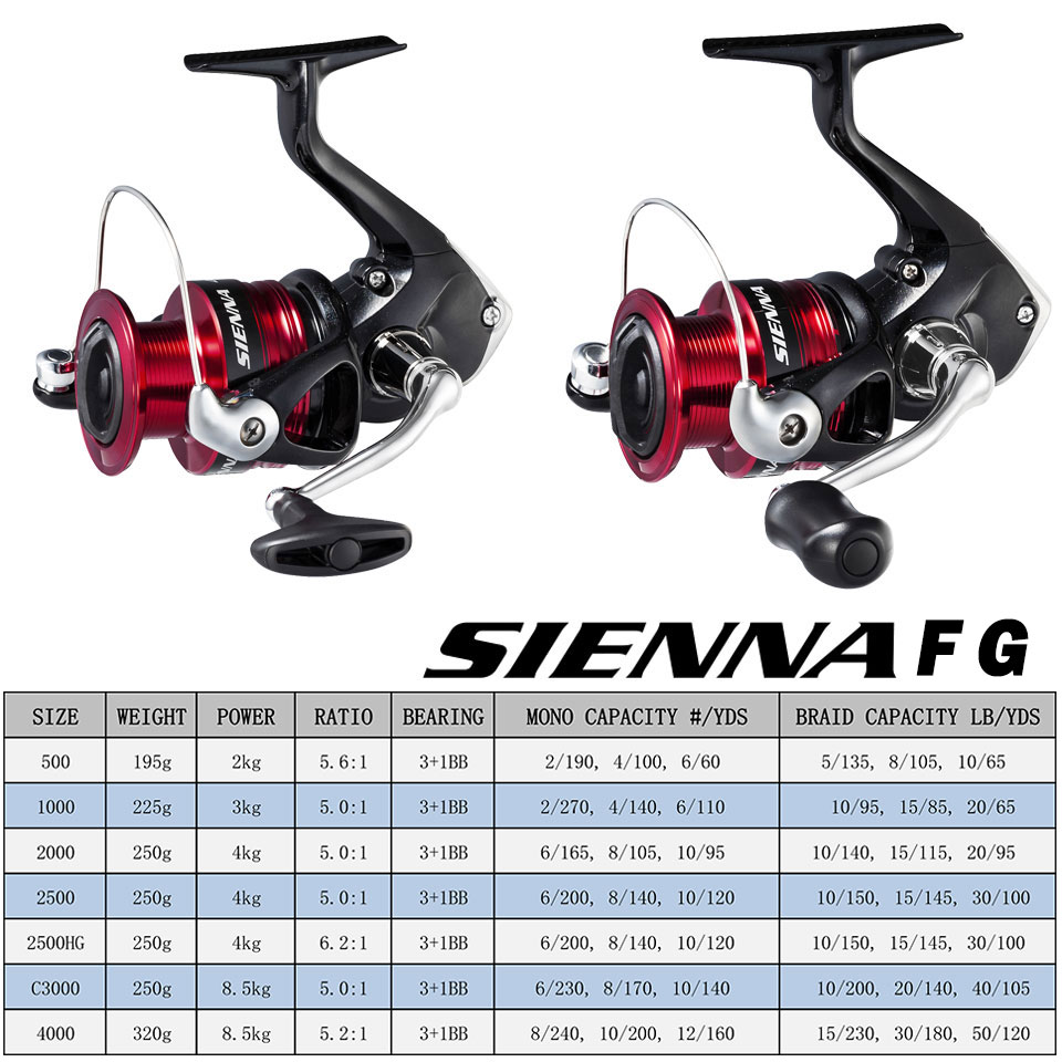 SHIMANO SIENNA Mulinello da pe - Fishing Equipment Daiwa recensione e prezzo